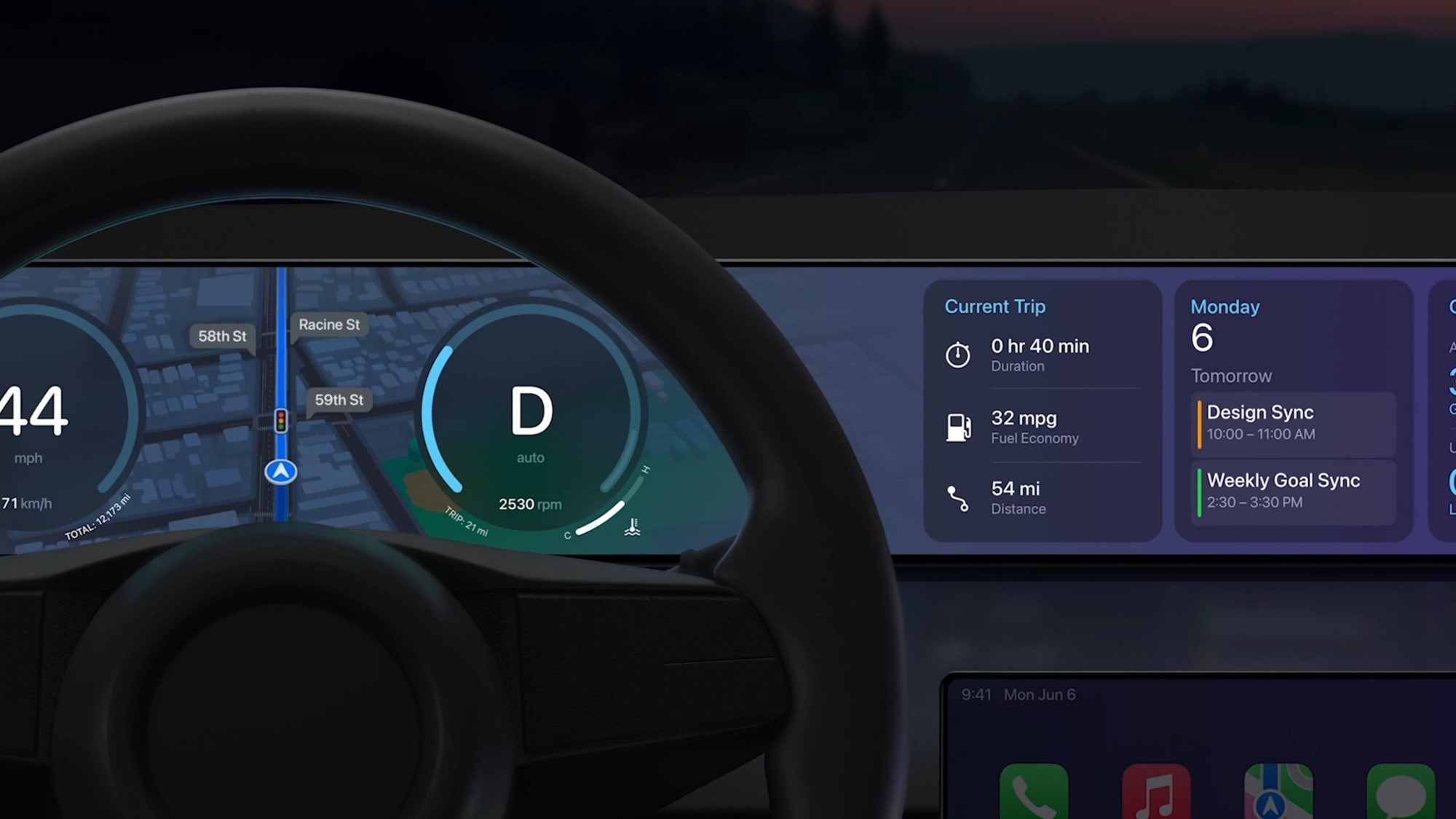 Aston Martin ve Porsche, yeni Apple CarPlay arayüzünü gösterdi