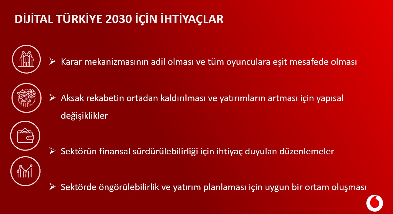 Vodafone Türkiye'den telekomünikasyon sektörünü için öneriler!