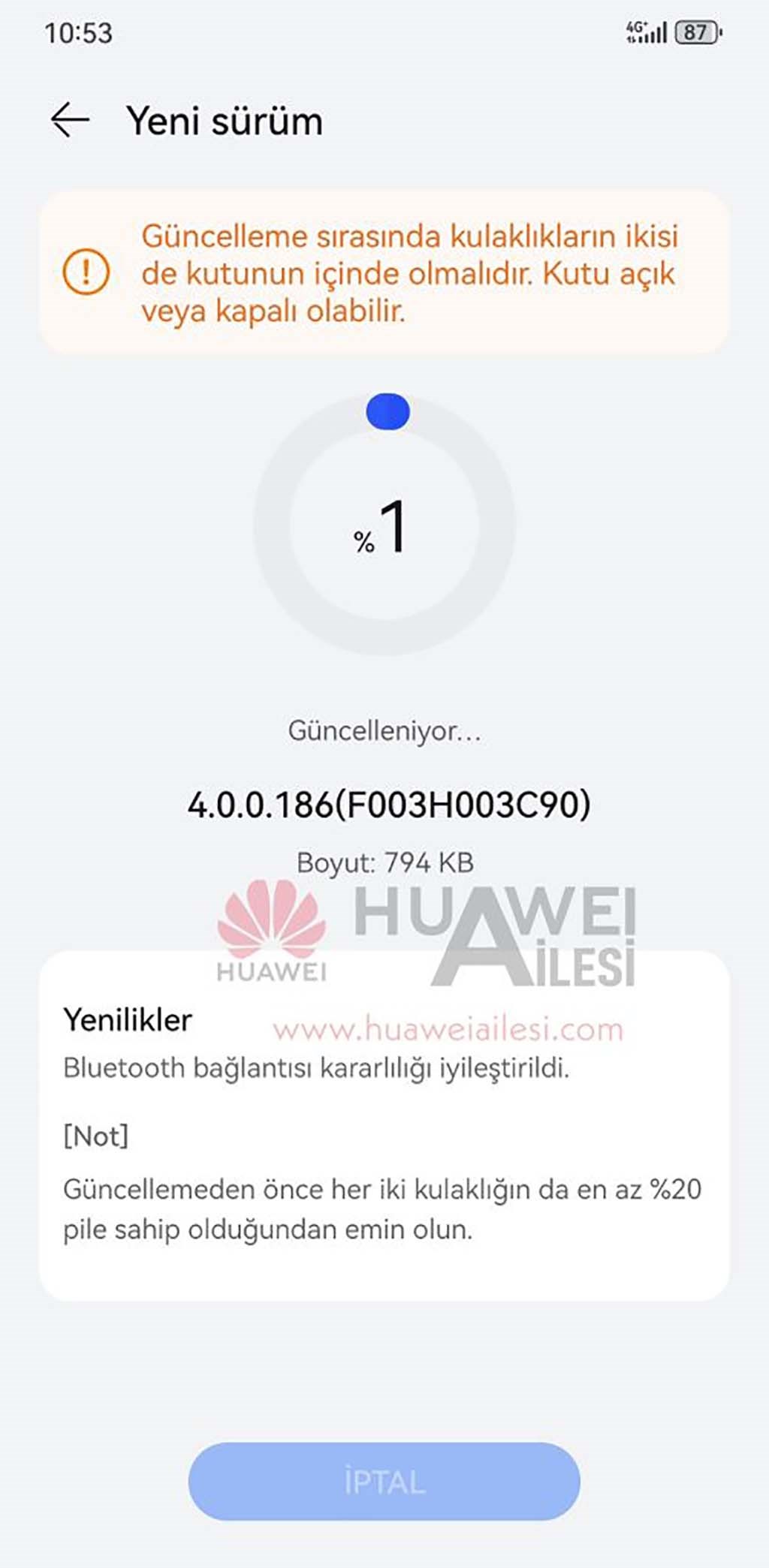 Huawei Freeclip kulaklık nasıl güncellenir