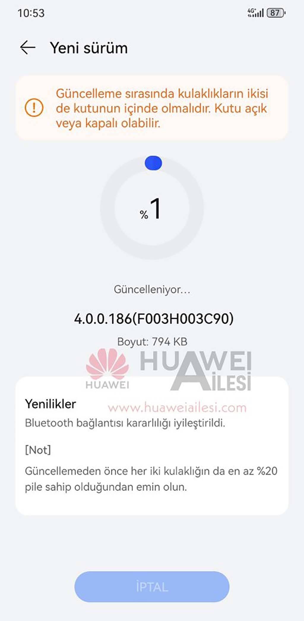 Huawei Freeclip kulaklık nasıl güncellenir