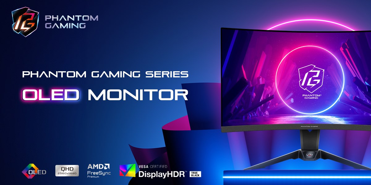 asrock phantom gaming series oled monitör