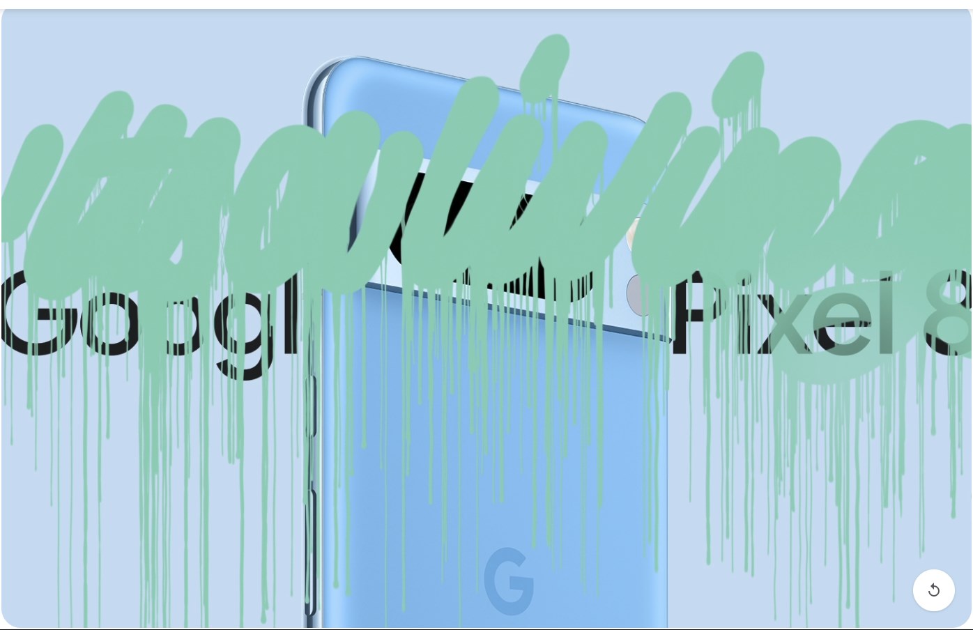 Google Mağazası üzerinde Pixel 8'in yeni renk seçeneğini gösteren animasyon