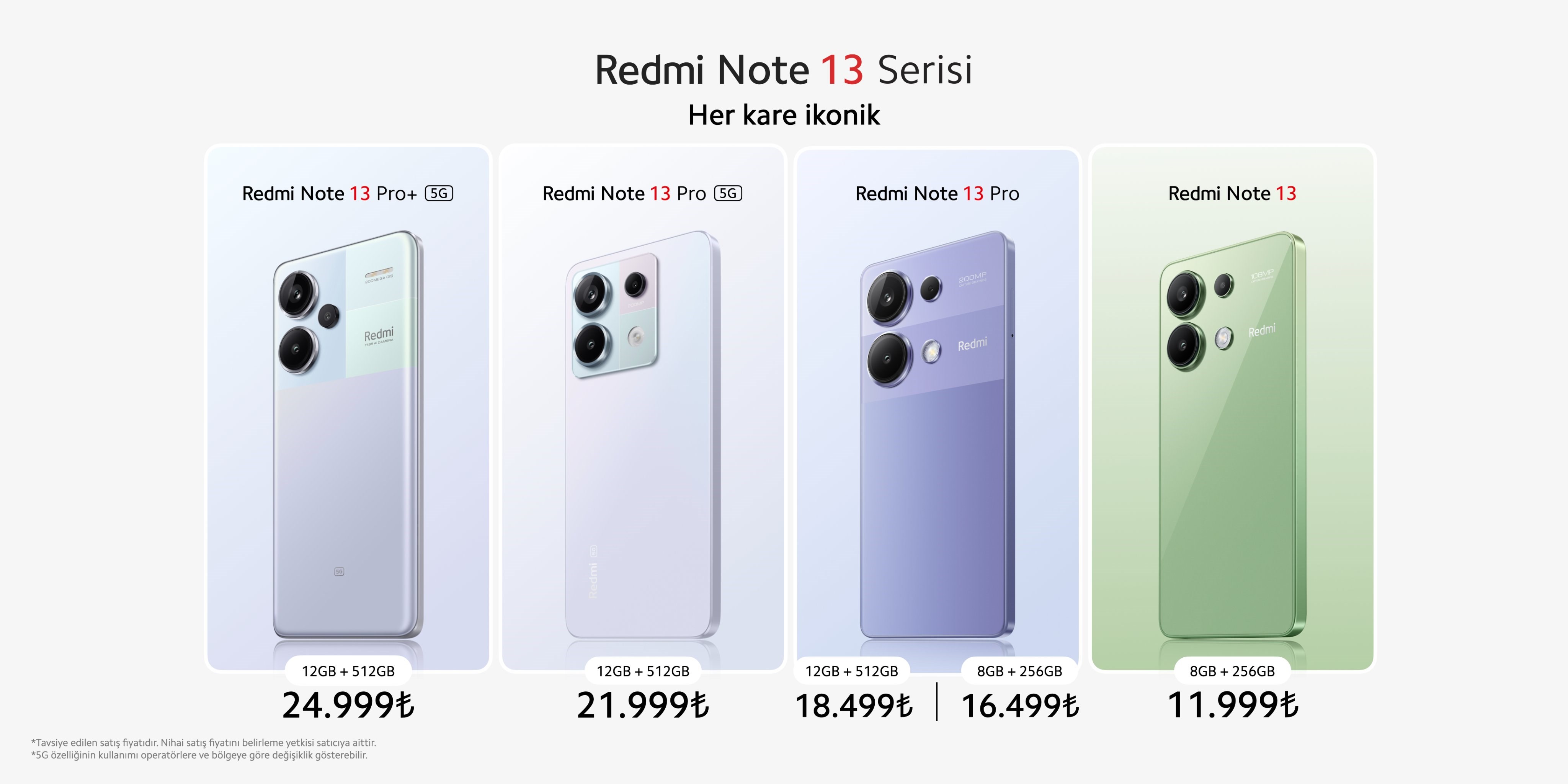 Xiaomi Redmi Note 13 serisi Türkiye fiyatları açıklandı