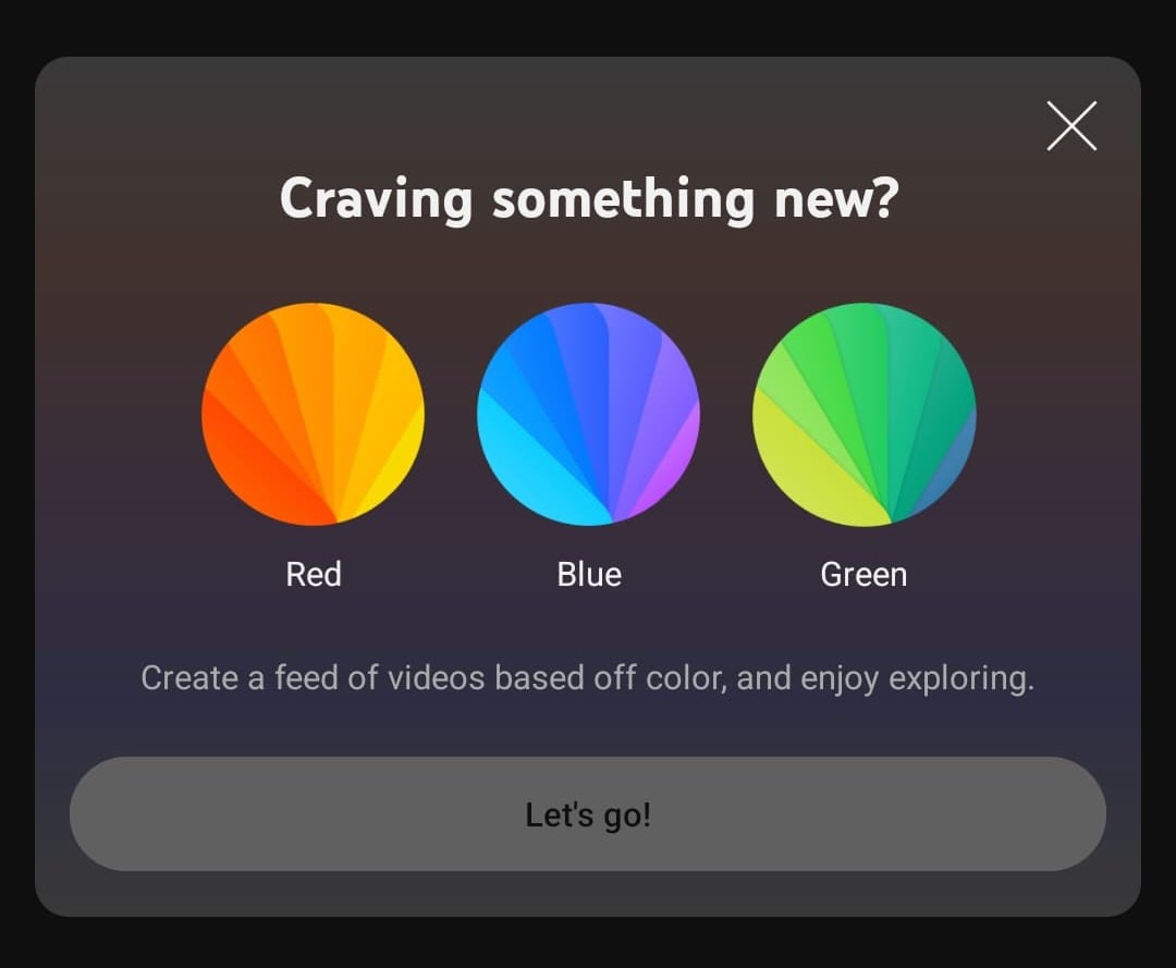 youtube renge göre video öneri özelliği