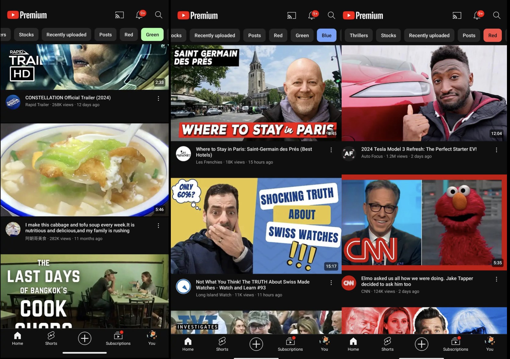 YouTube rgb video ekranı