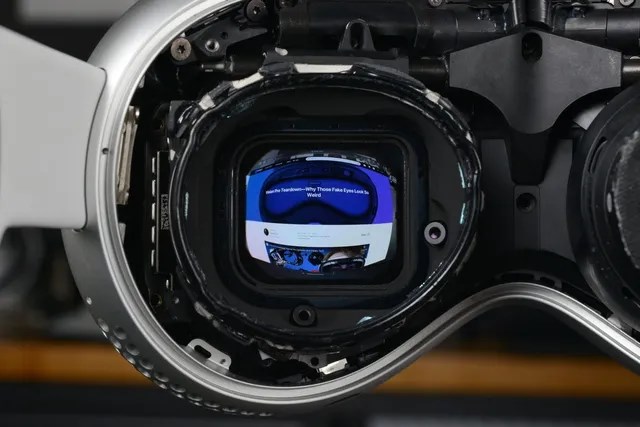Apple Vision Pro'nun ekranı mikroskop altında incelendi