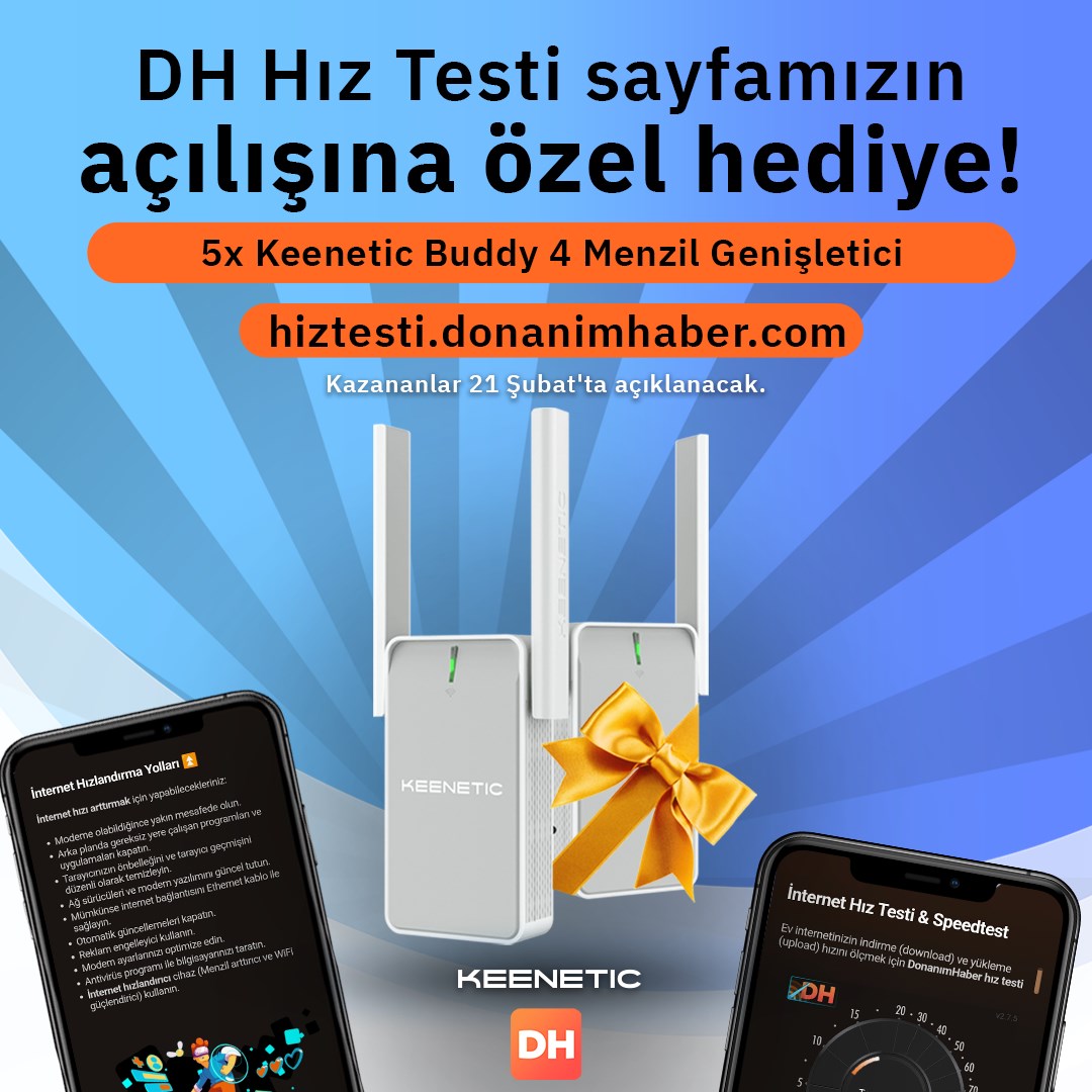 DH Hız Testi'nden 5 kişiye Wi-Fi menzil genişletici hediye!