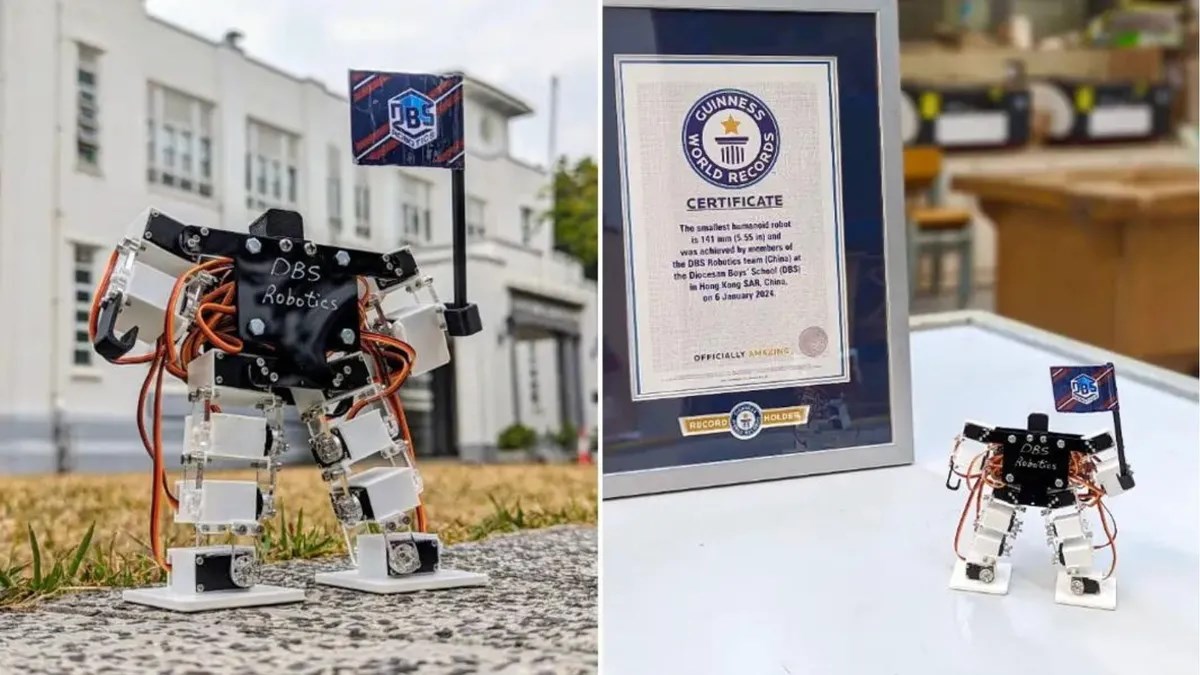 Öğrenciler, dünyanın en küçük insansı robotunu üretti