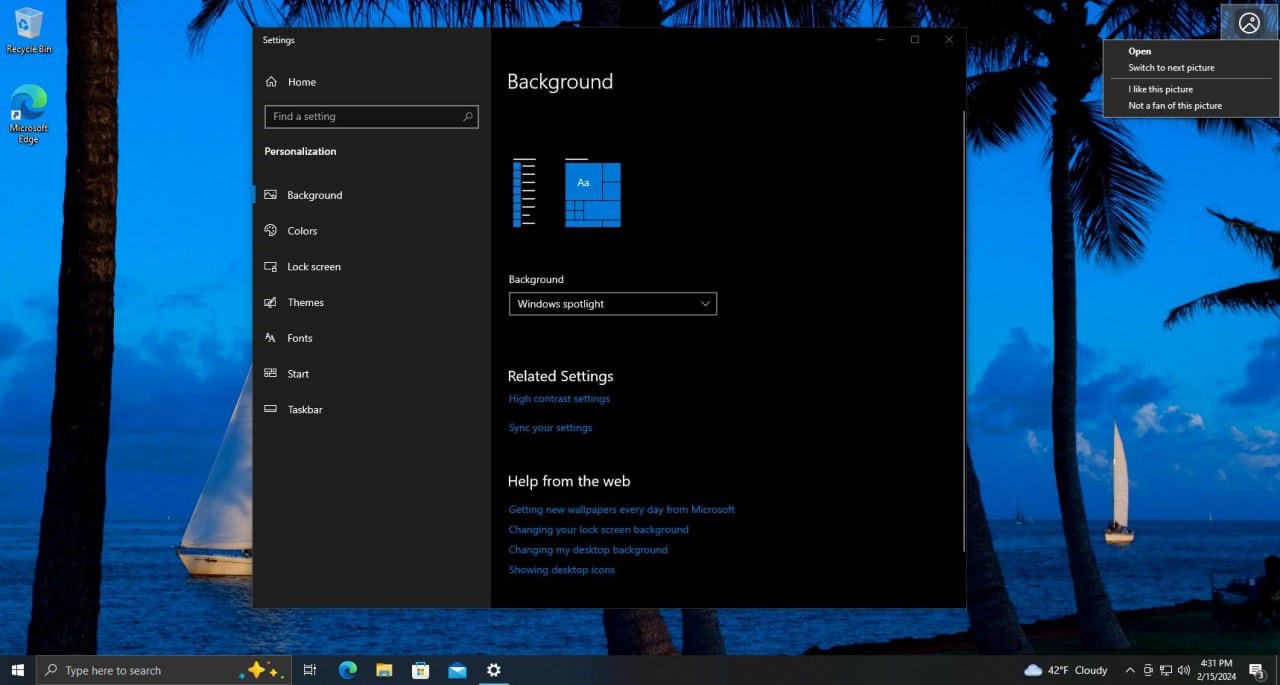 Windows 11 Spotlight özelliği Windows 10 masaüstüne geliyor