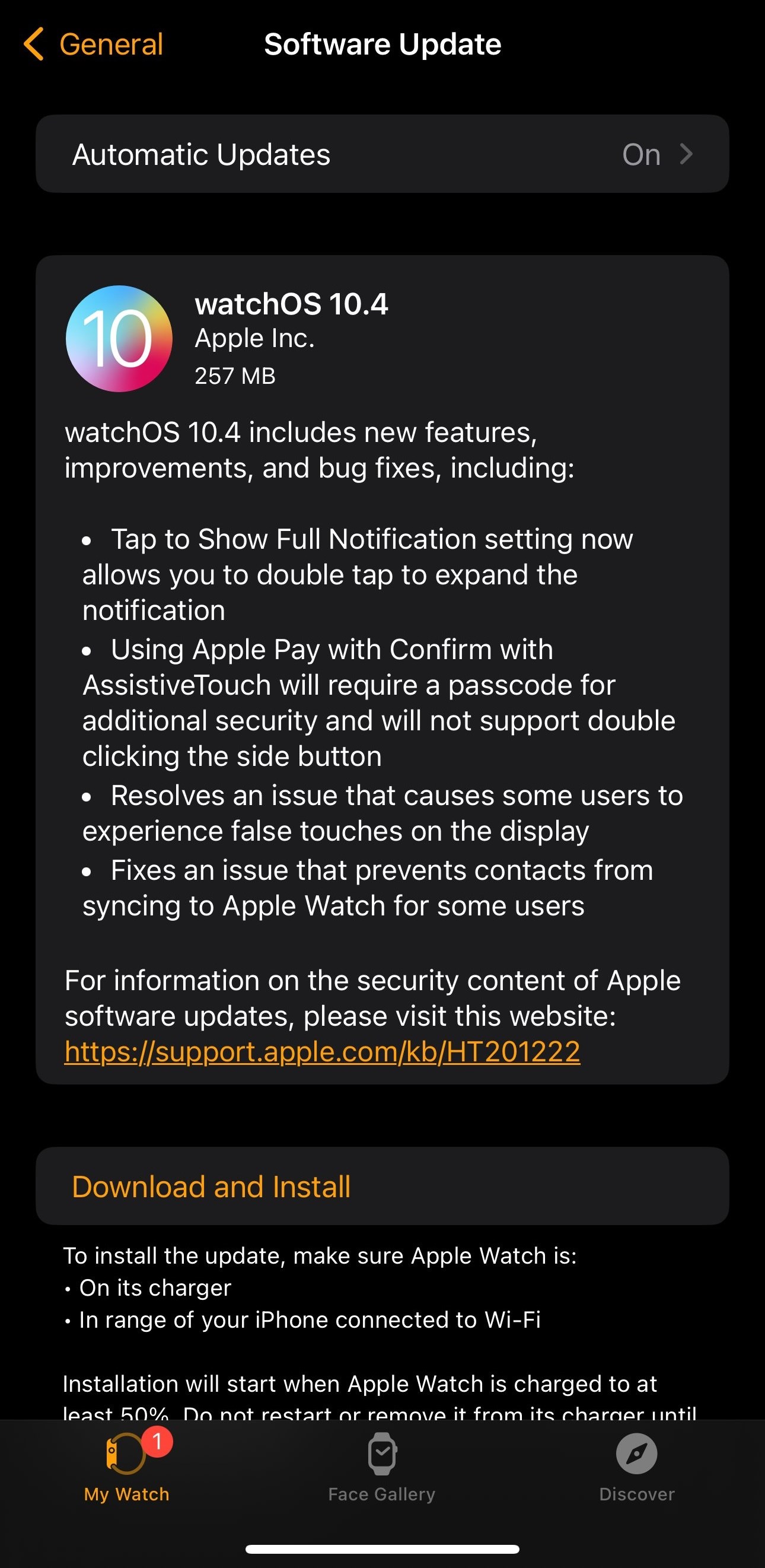 Apple Watch watchOS 10.4 yenilikler listesi