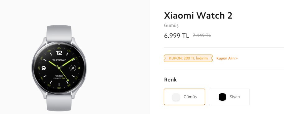 Xiaomi Watch 2 Türkiye fiyatı