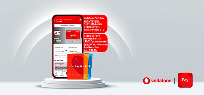 Vodafone Pay ile İstanbulkart'a bakiye yükleyenlere 100 TL iade
