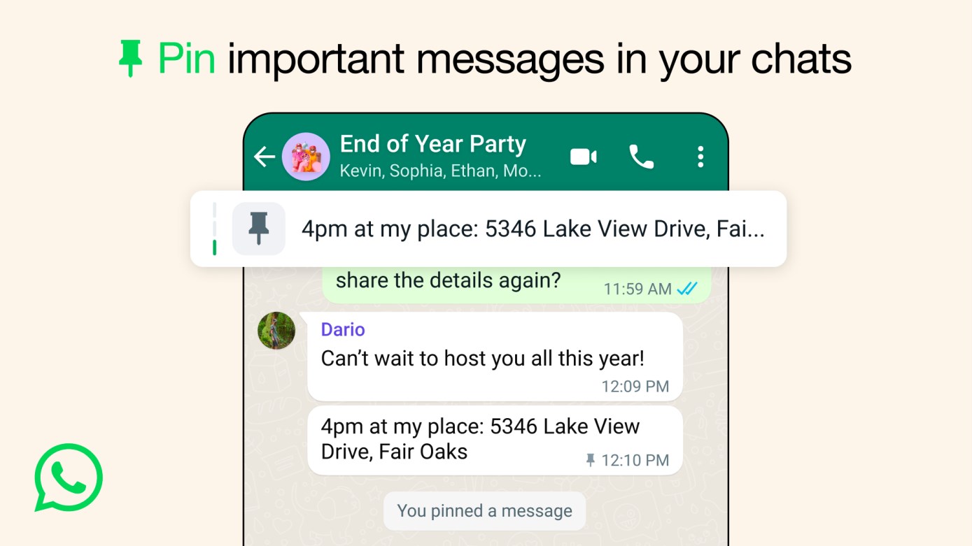 whatsapp üç mesaj sabitleme