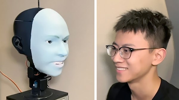 İnsan yüz ifadesini önceden tahmin eden ve eş zamanlı taklit eden robot yüz geliştirildi