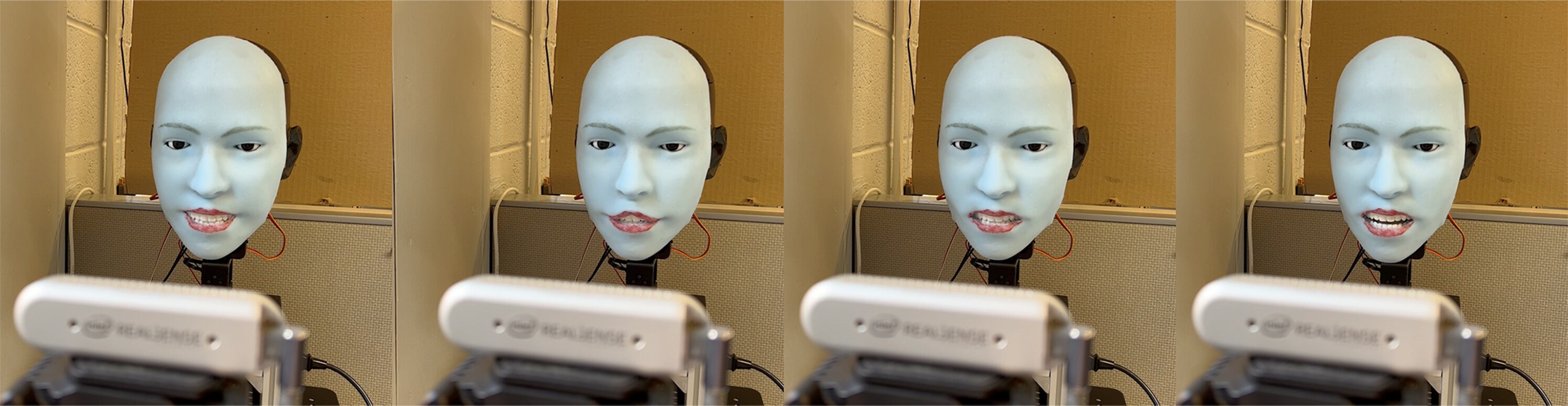 İnsan yüz ifadesini önceden tahmin eden ve taklit eden robot
