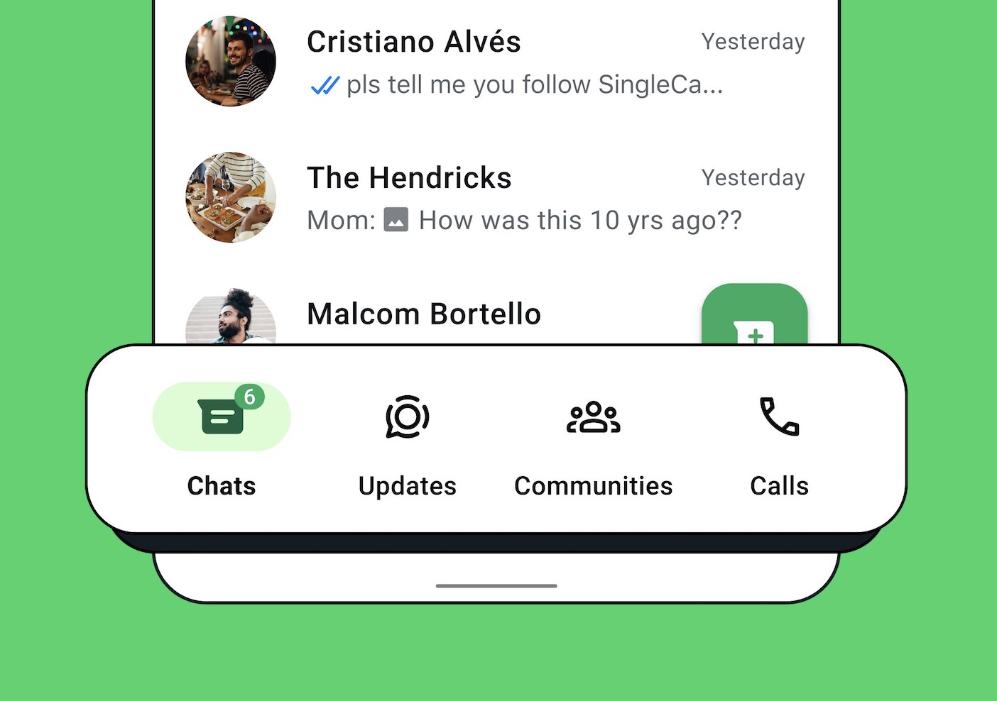 whatsapp android yeni tasarım
