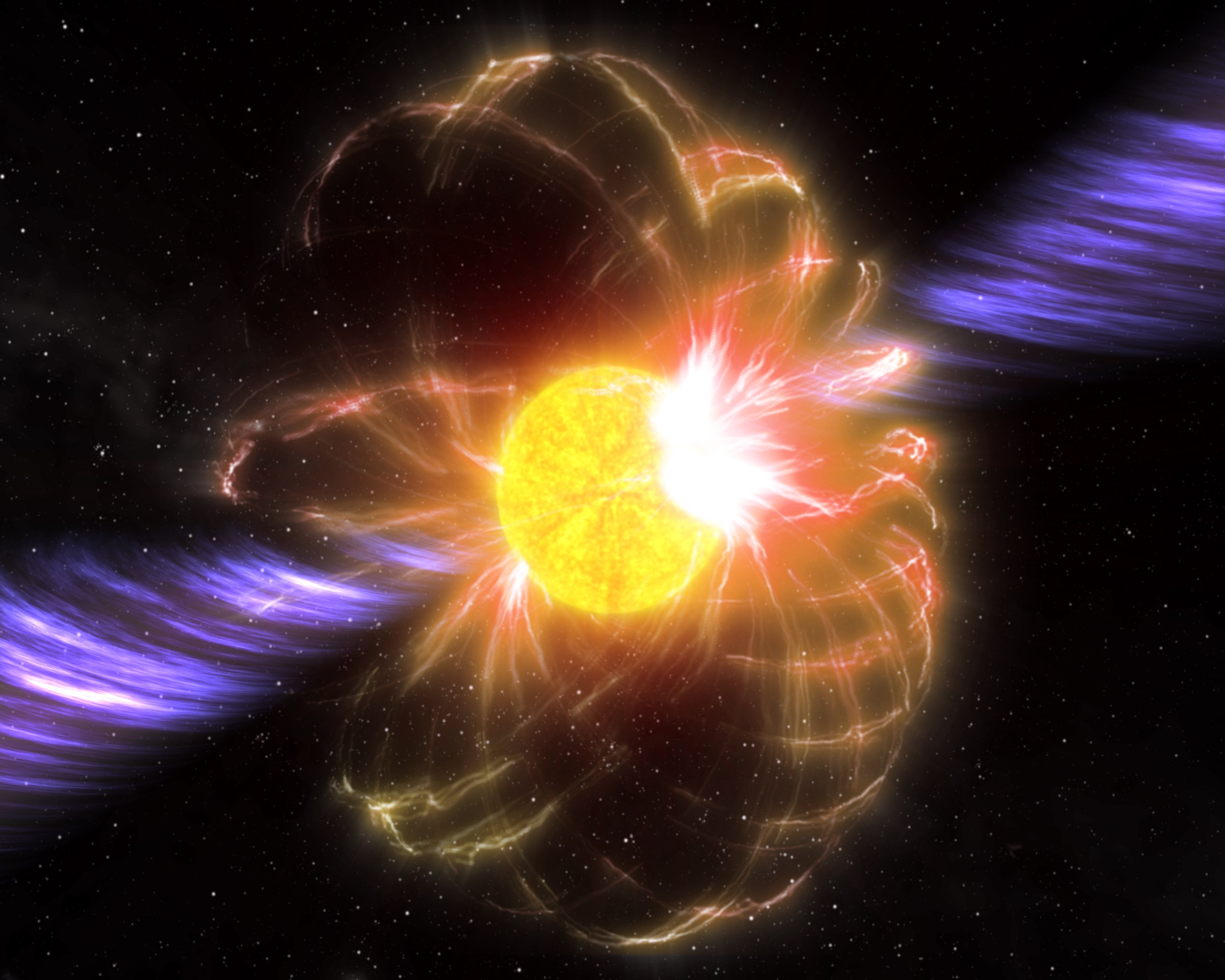 Bir nötron yıldızı beklenmedik bir şekilde hayata döndü