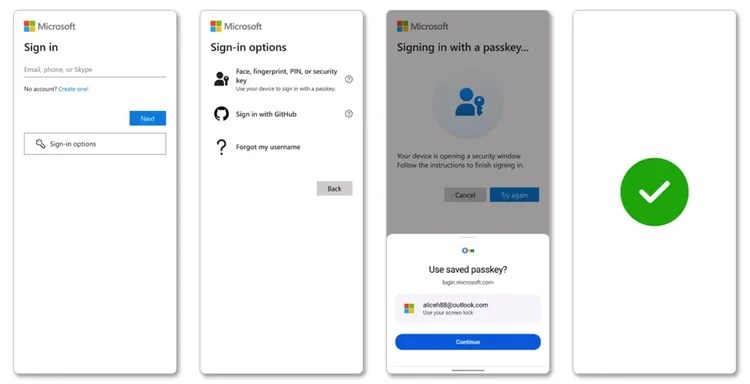 Microsoft, bütün hesaplarda şifresiz girişi kullanıma sundu