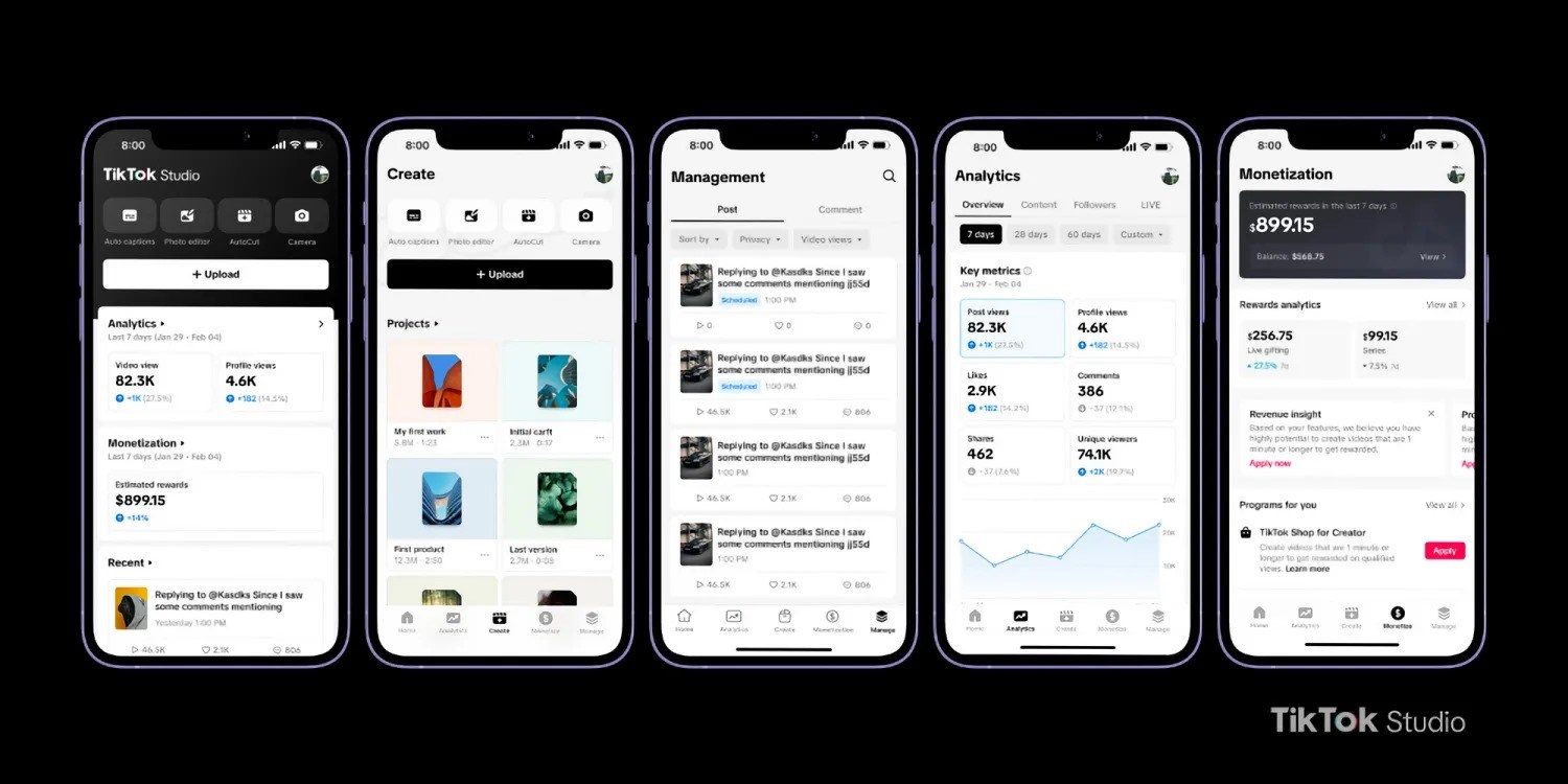 TikTok Studio: İçerik oluşturucularının yeni hesap yönetim aracı