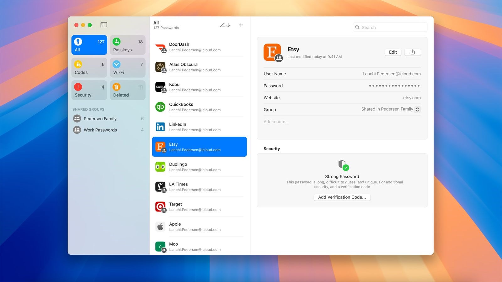 apple passwords uygulaması