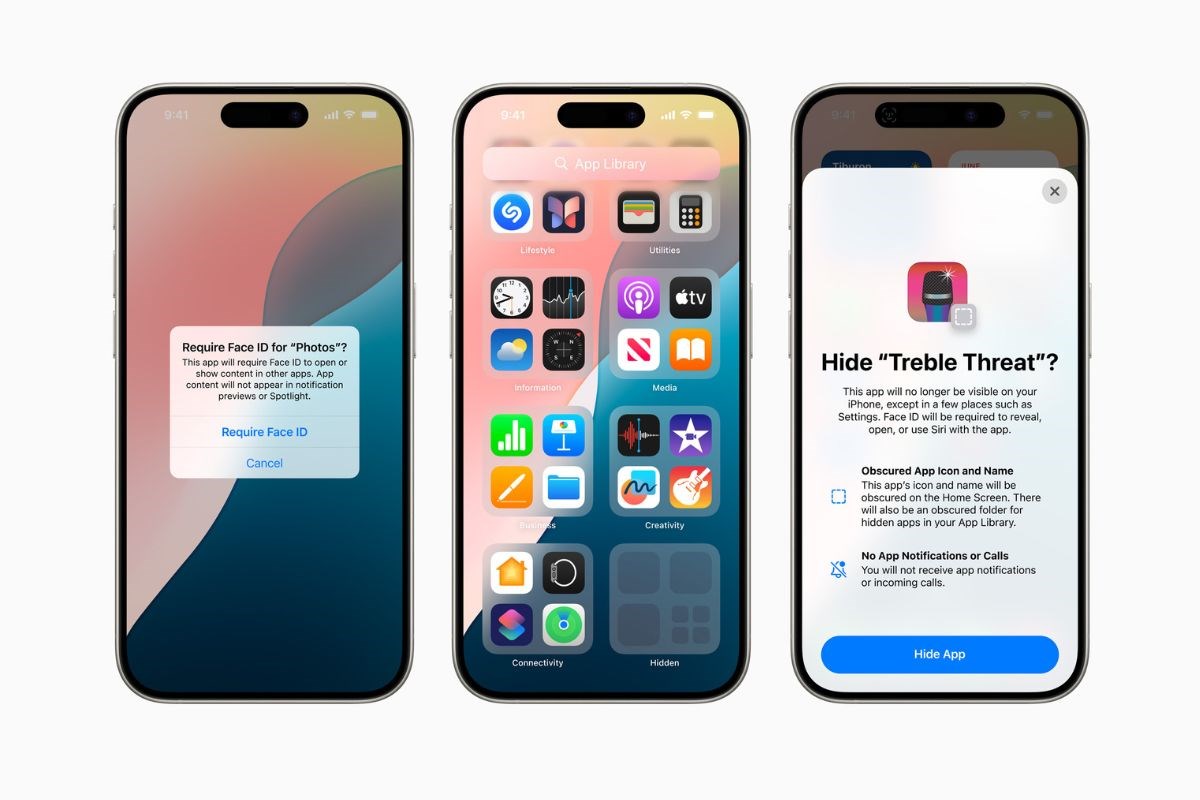 ios 18 face id uygulama kilitleme ve gizleme