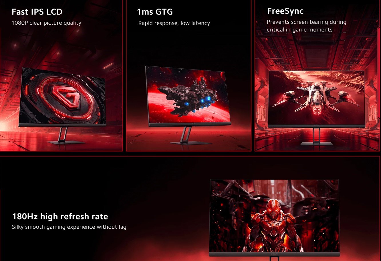 Xiaomi'den 180 Hz yenileme hızına sahip yeni oyun monitörü geldi