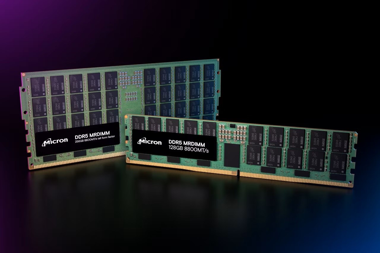 Micron, 256 GB kapasiteli DDR5 MRDIMM bellek modüllerini tanıttı