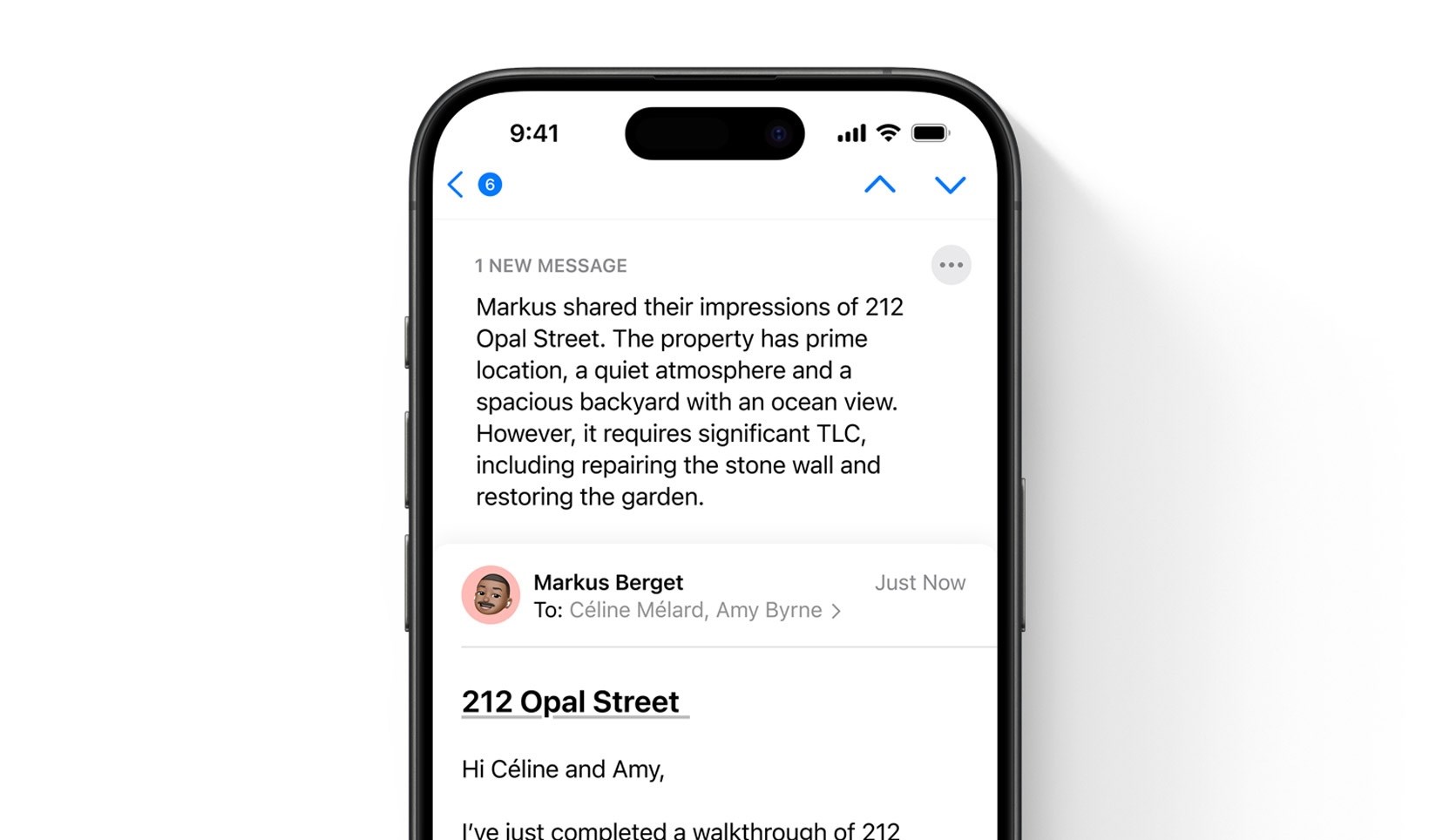 iOS 18 Mail özet görünümü