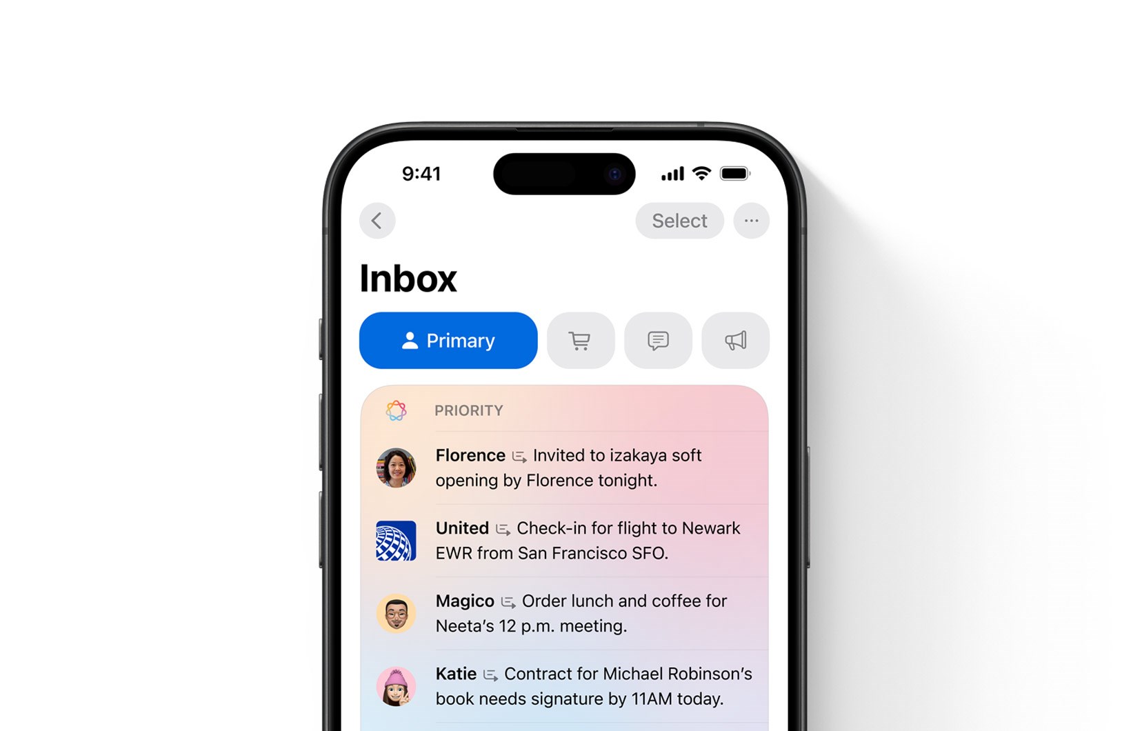 iOS 18 Mail öncelikli mesajlar