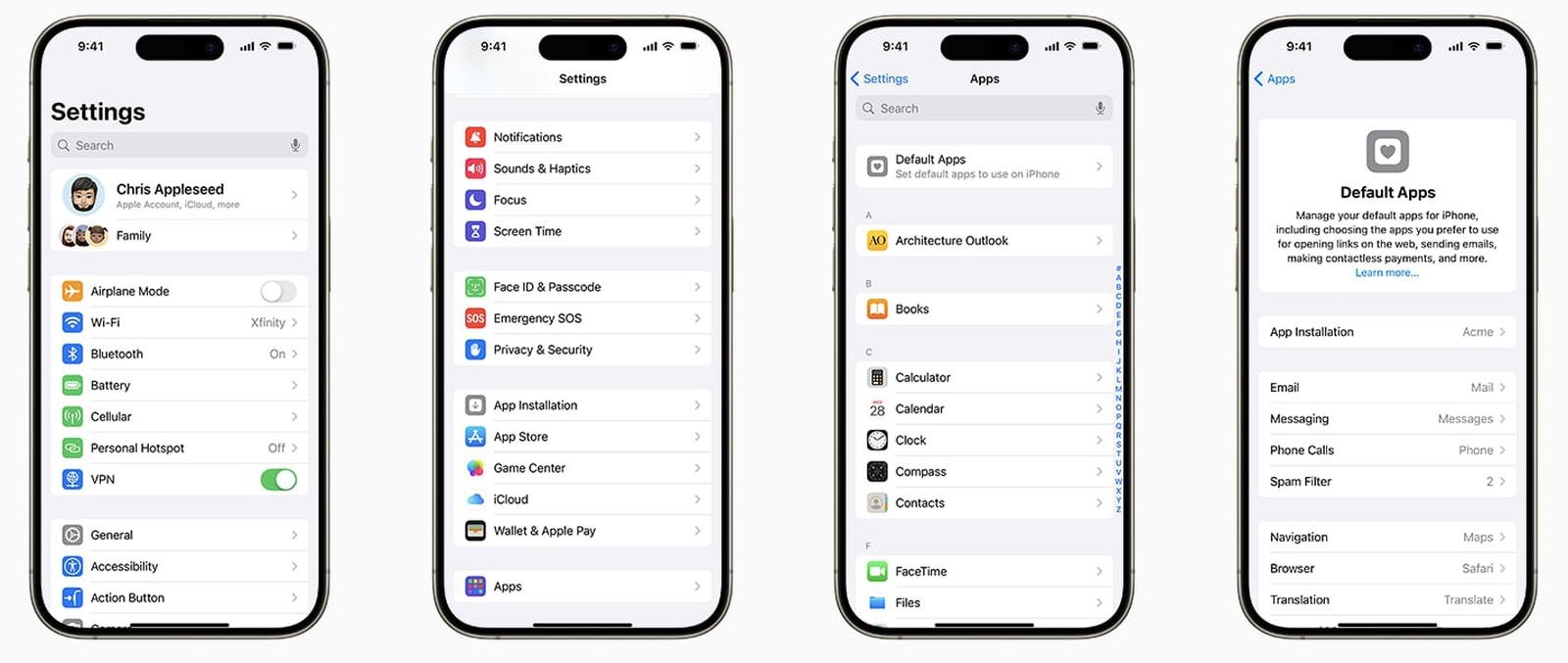 iOS 18 AB iPhone varsayılan uygulamalar