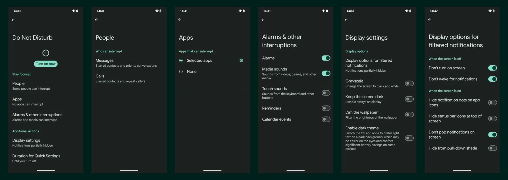 Android 15 Rahatsız Etme özelleştirme