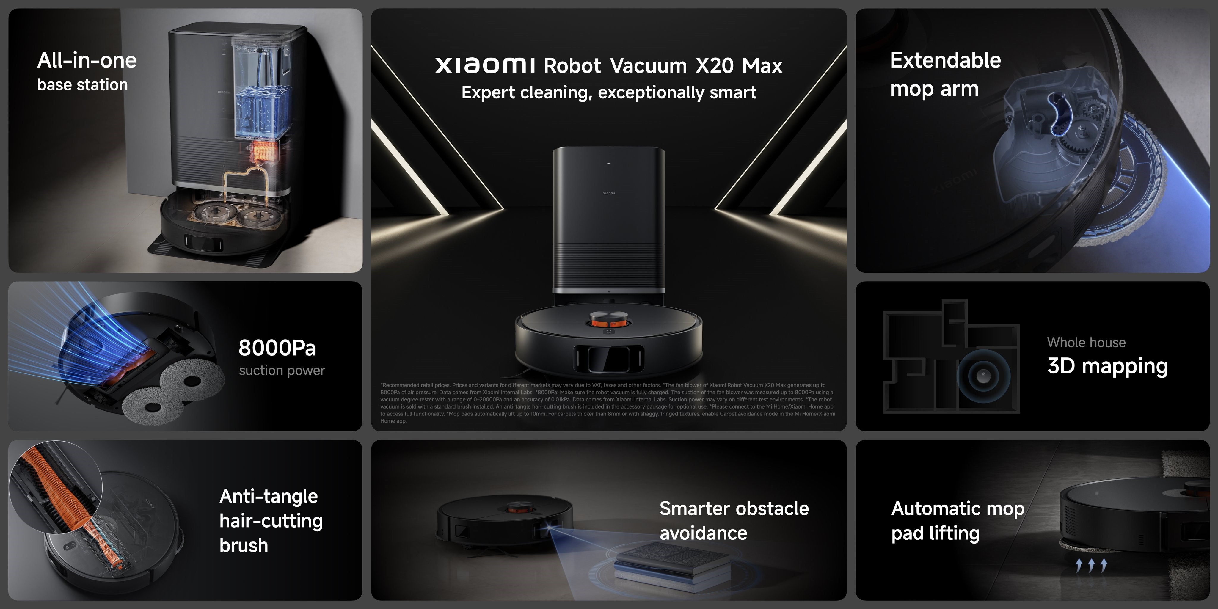 Xiaomi X20 Max robot süpürge özellikleri