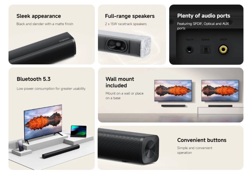 Xiaomi Soundbar 2.0ch global pazar için satışa sunulacak