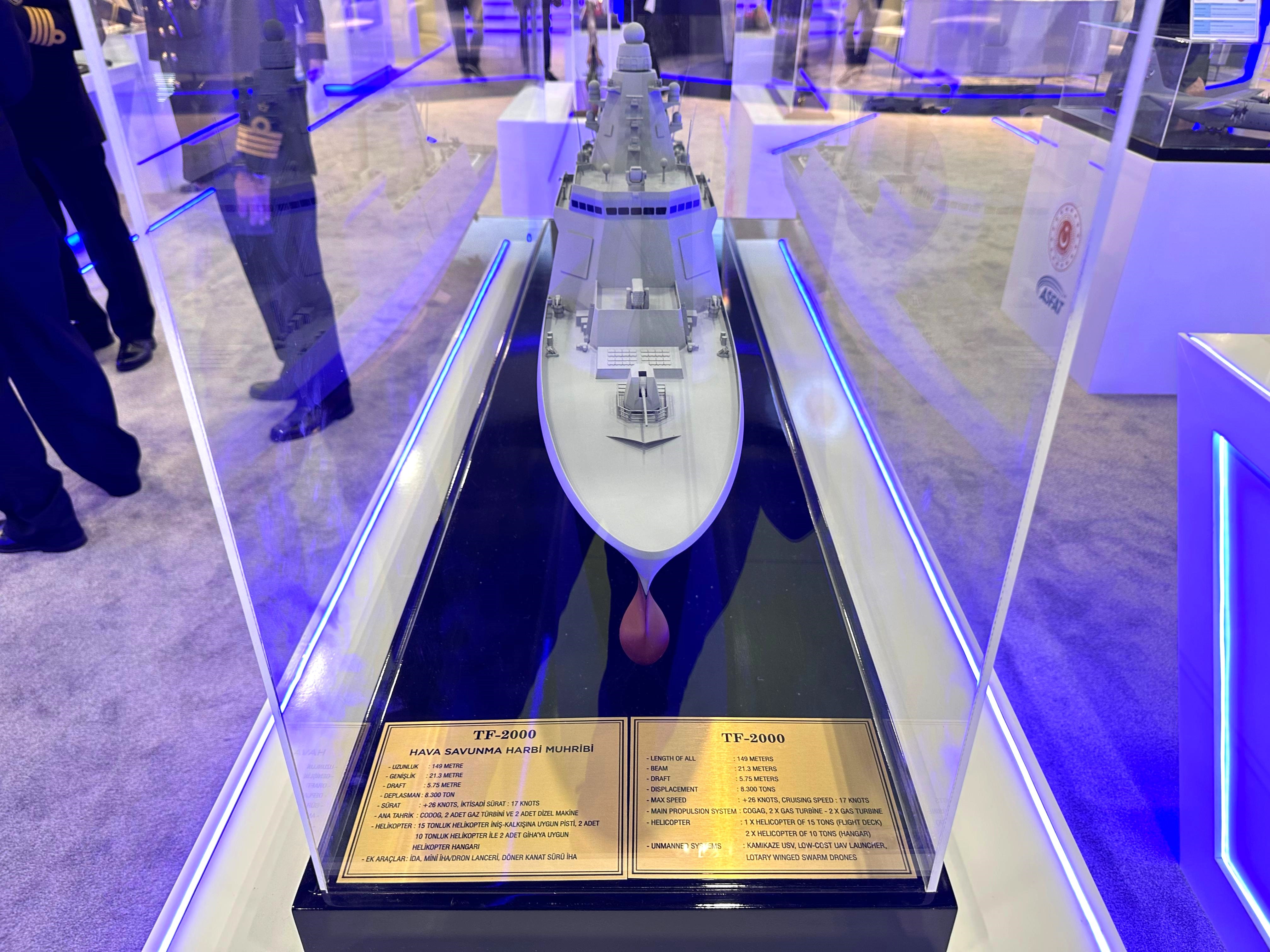 TF-2000 Hava Savunma Harbi Muhribi, SAHA EXPO’da sergilendi