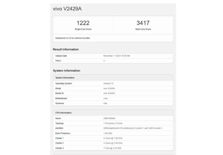 Vivo S20’nin performans testi sonuçları sızdırıldı