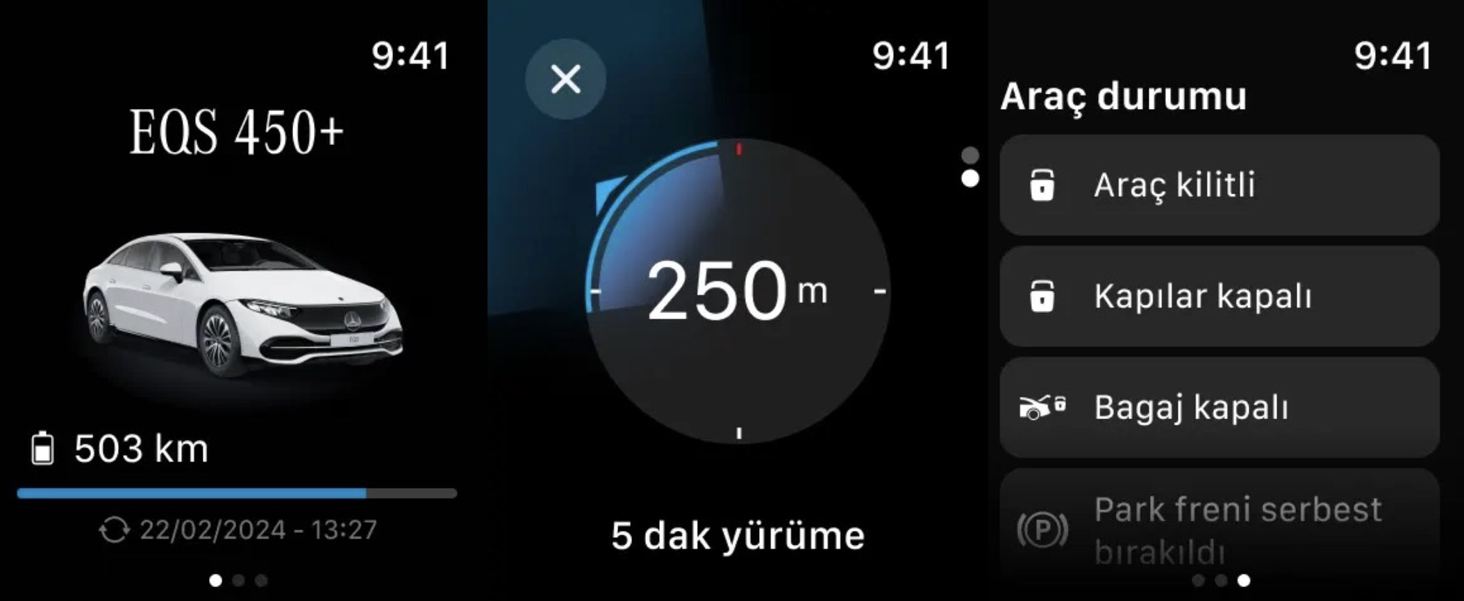 Mercedes Apple Watch uygulaması