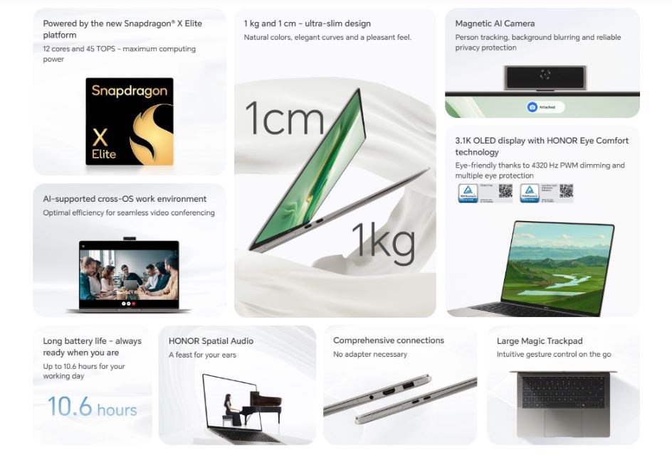 Honor MagicBook Art 14 Snapdragon satışa sunuldu