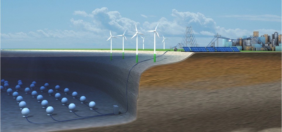 Deniz altında beton kürelerle uzun süreli enerji depolanıyor