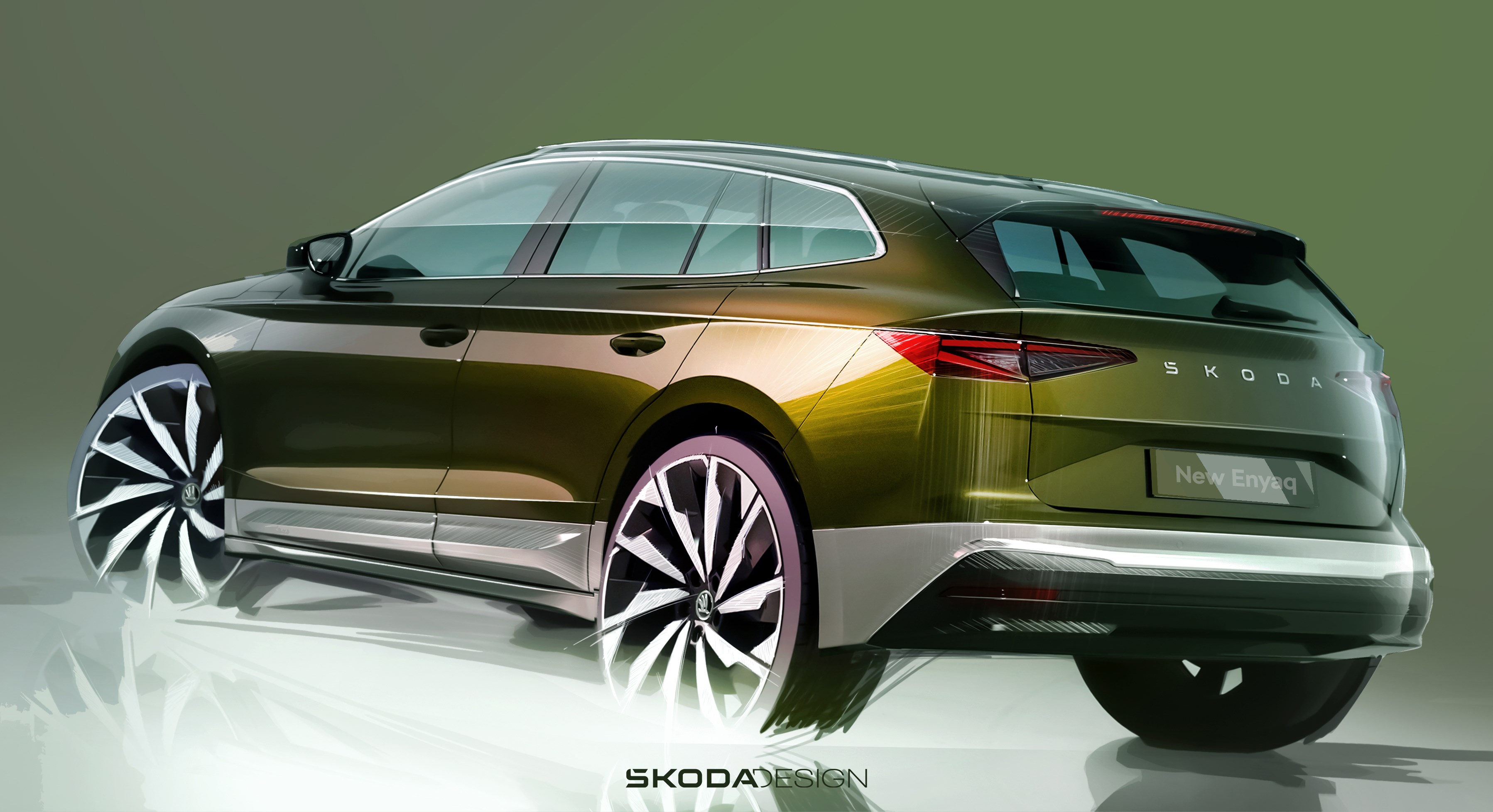 Yeni 2025 Skoda Enyaq ailesinin çizimleri paylaşıldı