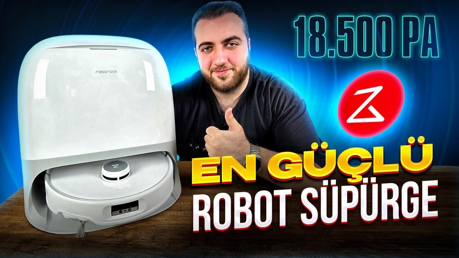 18.500 Pa emiş gücüne sahip Roborock Qrevo Curv robot süpürge!