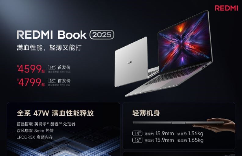 Redmi Book 2025 serisi resmen satışa sunuldu: İşte fiyatı!