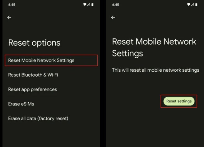 mobil internet yok çözümü telefon ağ ayarları sıfırla