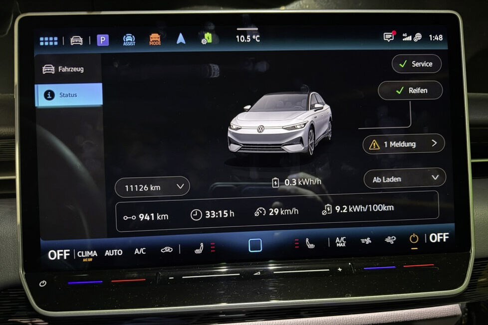 Volkswagen ID.7, tek şarjla 941 km yol kat ederek rekor kırdı