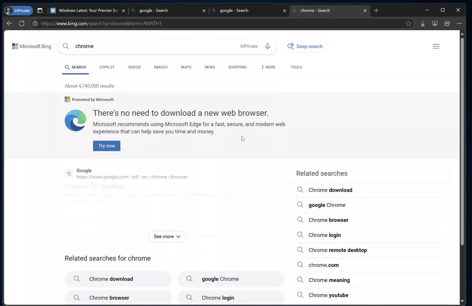 Microsoft ve Google arasındaki tarayıcı savaşında yeni boyut