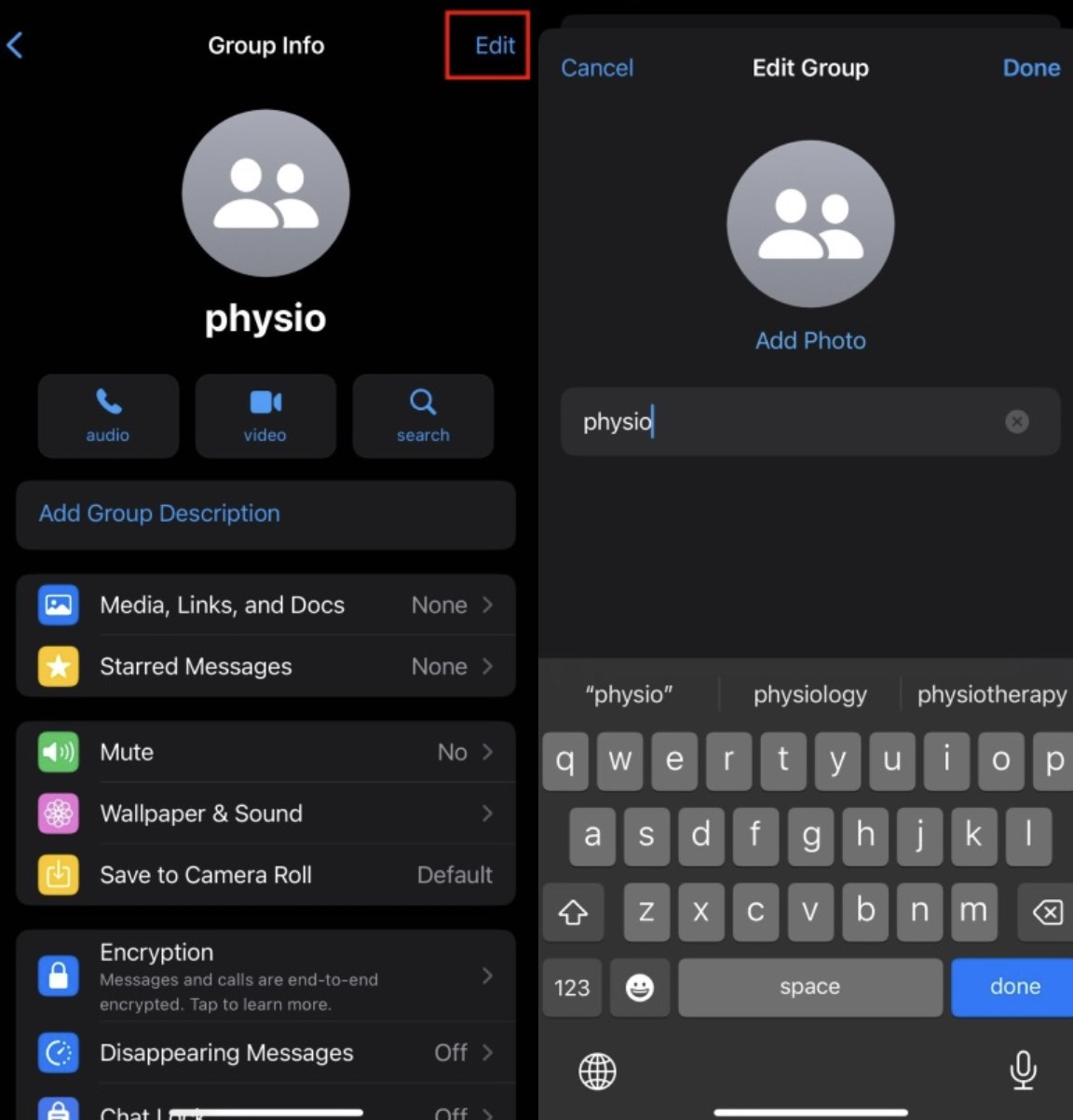 whatsapp grup ismini değiştirme