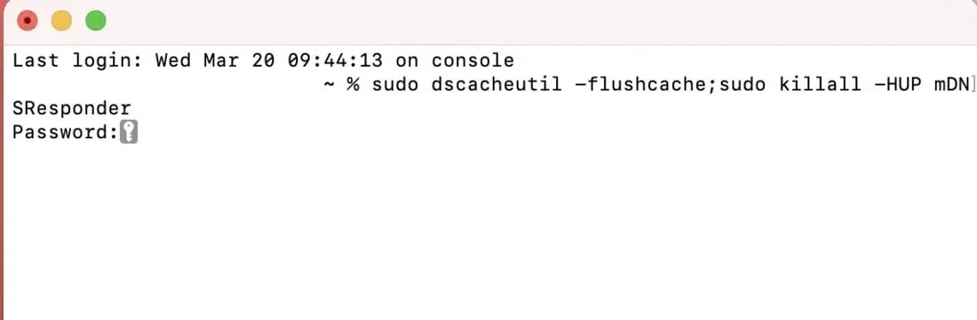macOS dns önbellek temizleme
