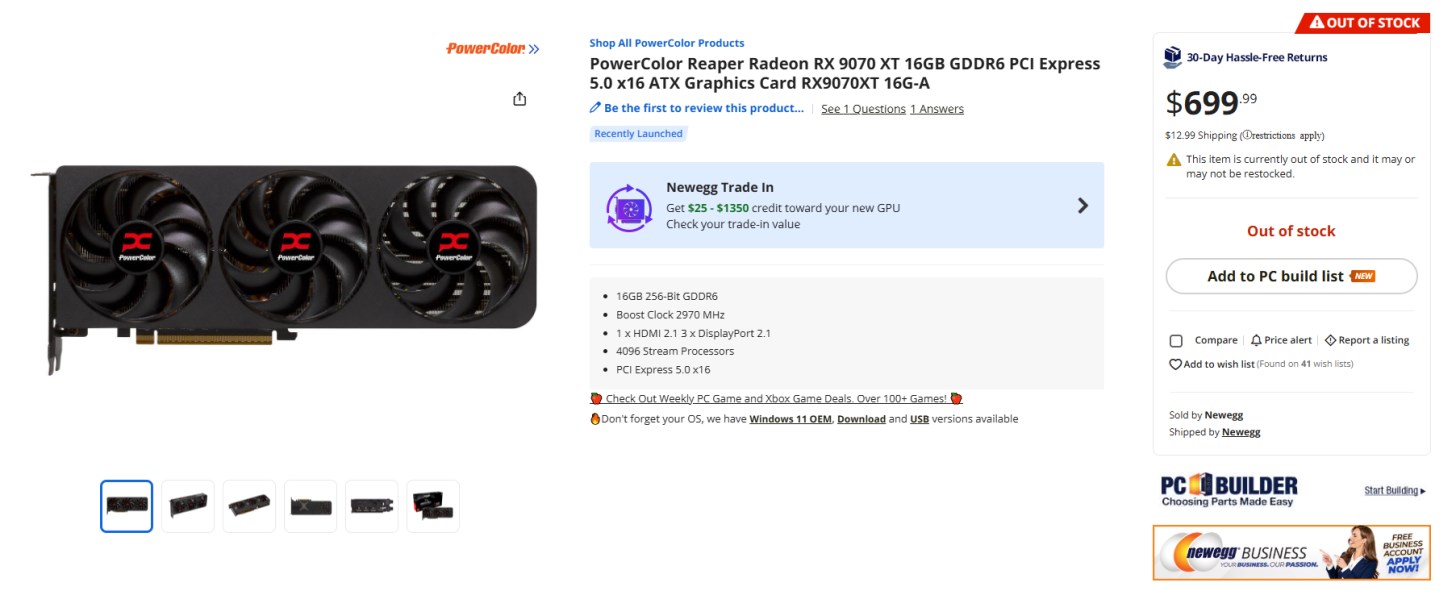 AMD Radeon RX 9070 serisi ekran kartlarına sessiz zam