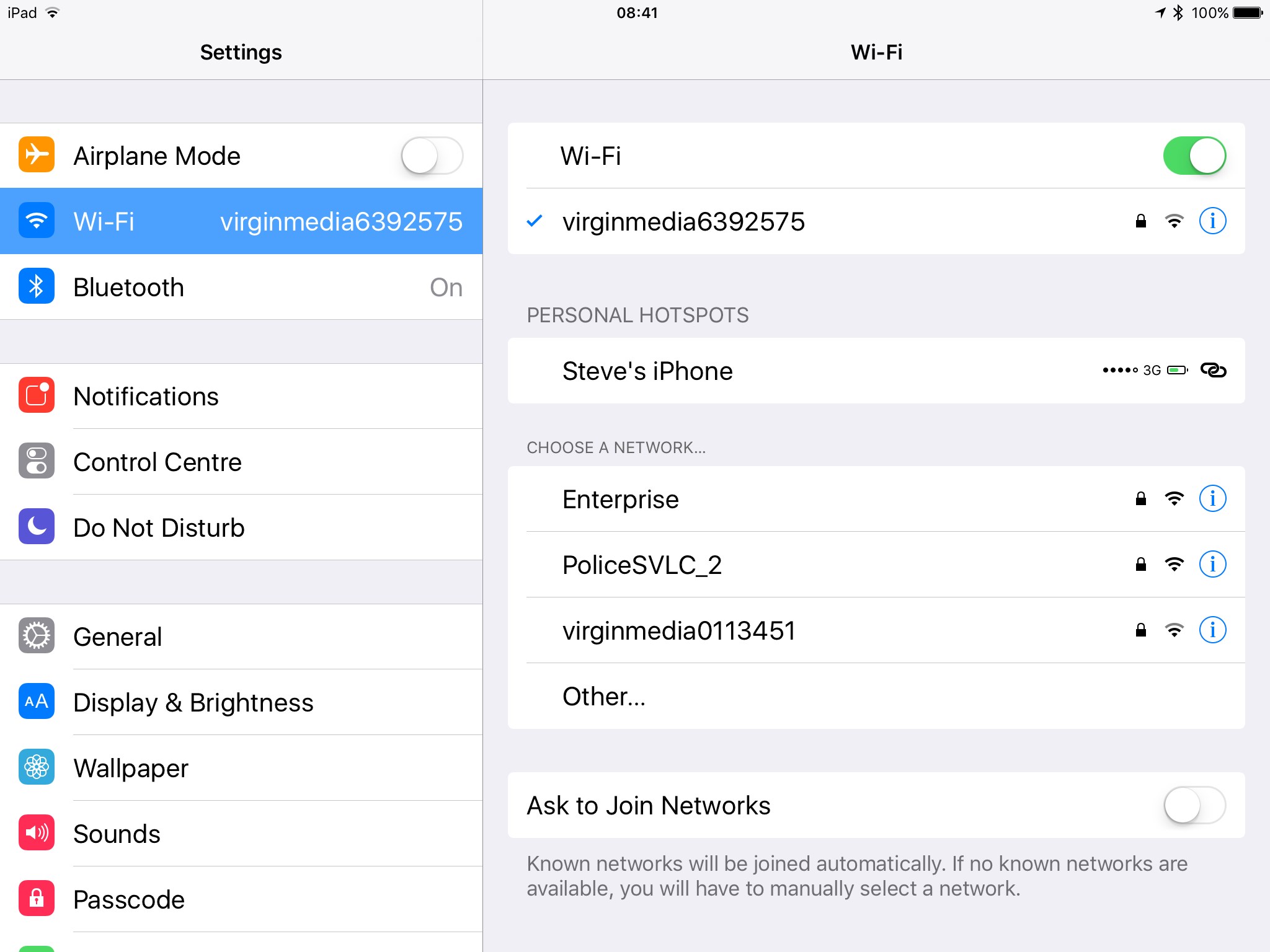 wifi ağı adını kontrol edin