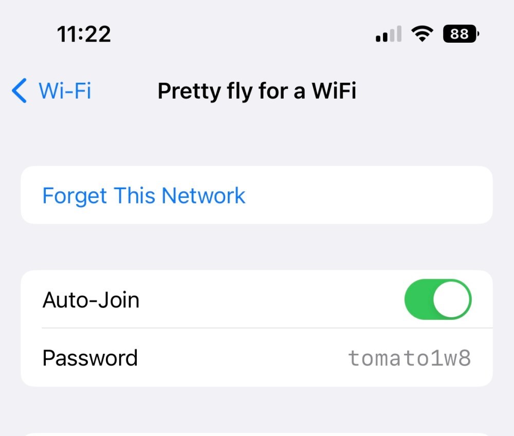 android & iphone wifi ağını unutma