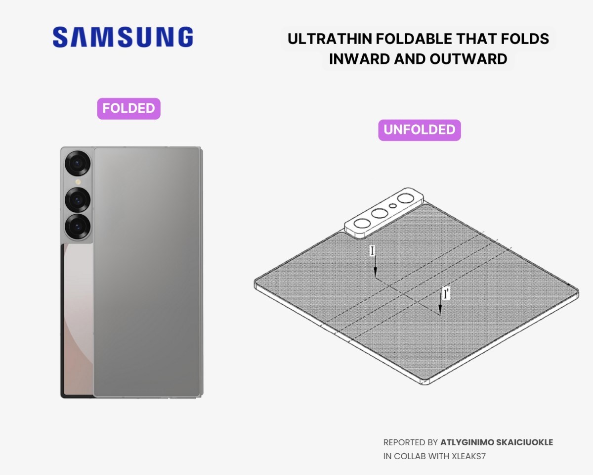 Samsung'un içe ve dışa katlanabilir telefon patenti ortaya çıktı